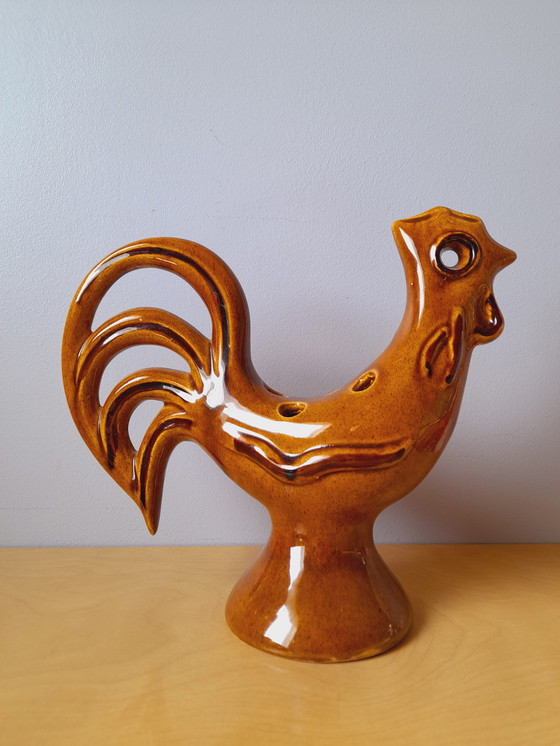 Image 1 of Keramische Haan Spade Bloemen 1960