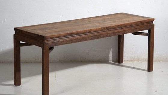 Antique long bench table in pine wood – China, circa 1900 – Dining tables (photo 3 of 40)