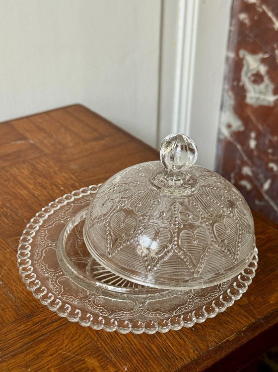 Image 1 of vintage glass candy dish/sugar bowl