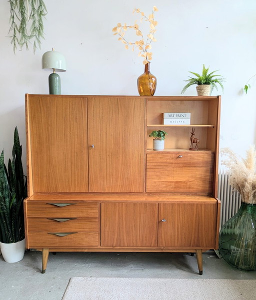 Vintage, midcentury highboard, wandkast 