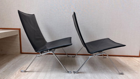 2 Poul Kjærholm PK22 fauteuils door Fritz Hansen – rvs (photo 2 of 10)
