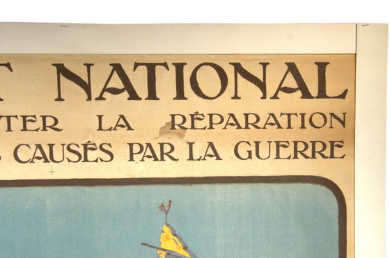 Cartel original sobre cartón, "Crédit National", Constant Duval, Imprenta Joseph Charles, París, 80x120cm, (photo 3 of 5)