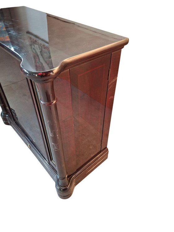 Image 1 of Zeldzame jaren '70 "MASTRO CAPPELLINI" mahoniehouten draaibare barkast