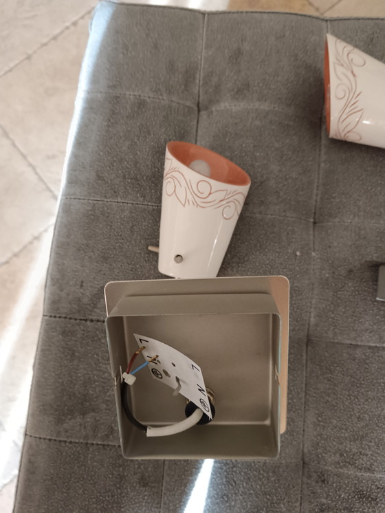 Image 1 of 2 appliques murales artisanales en céramique et métal par G Deidda