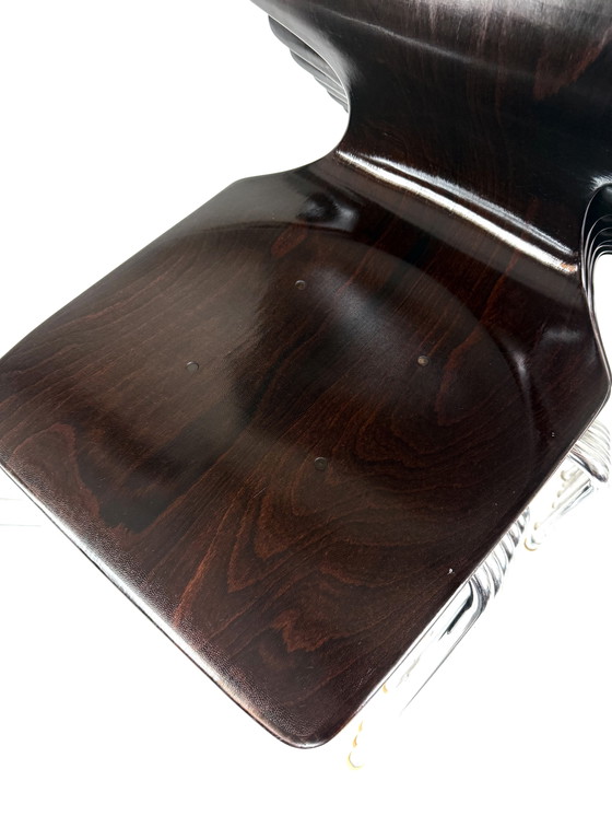 Image 1 of Set di 13 sedie impilabili Pagwood, modello Flötotto ‘70