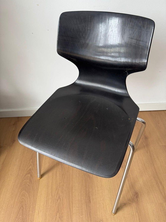 Image 1 of Silla apilable FLÖTTOTO Silla de comedor Pagwood MID Century