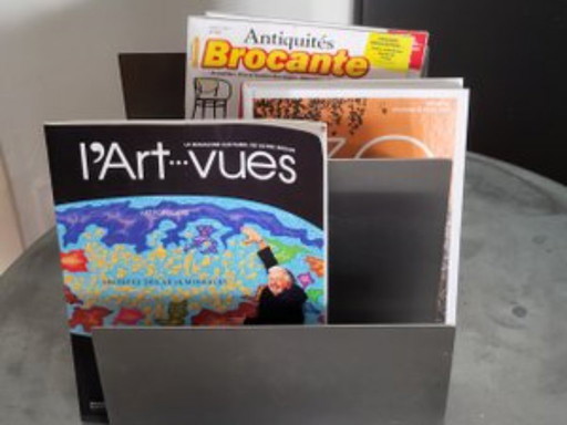 Aluminium Magazine Rack France 1970 Vintage