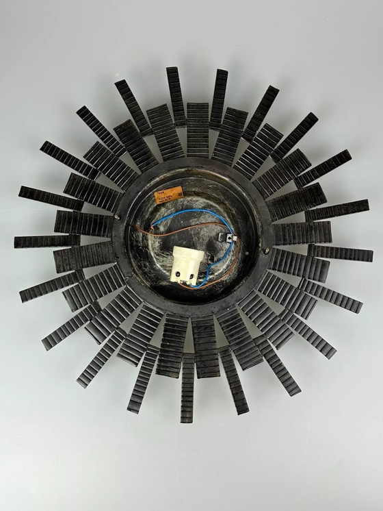 Image 1 of 60s 70s Brutalistische Wandlamp Wandlamp Ijzer & Glas Van Honsel Leuchten