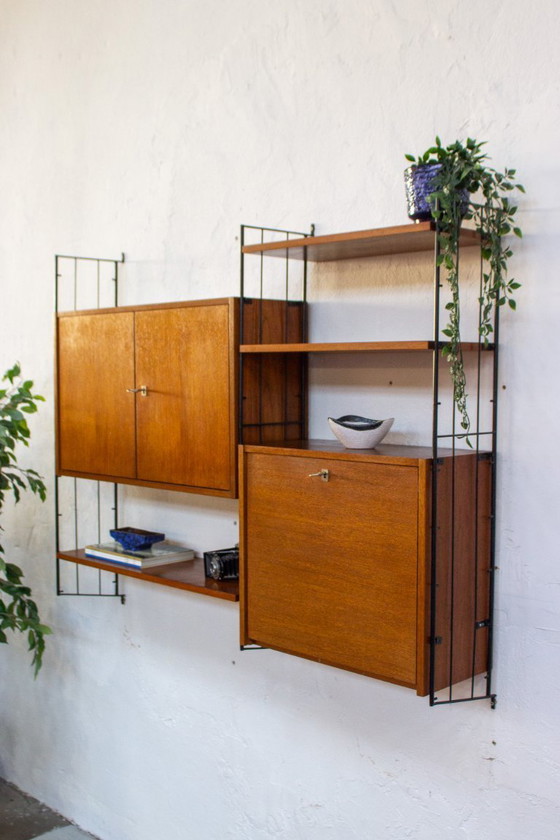 Image 1 of Mensola vintage in teak, mensola a muro, credenza, metà del XX secolo, anni '60