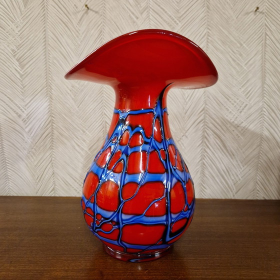 Goldan Talast vintage hand-blown glass vase, Blue (photo 6 of 13)