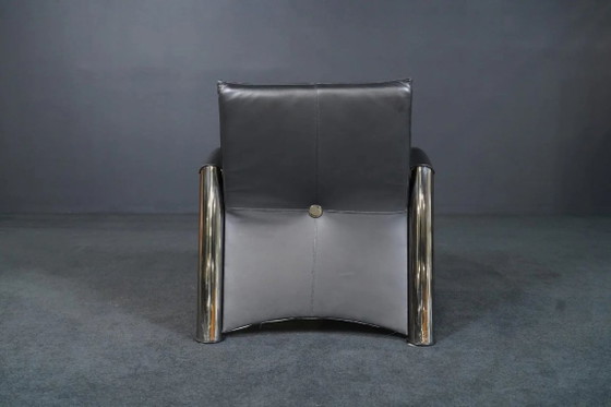 Klöber Leather Sofa Set 3-Seater, 2-Seater and Armchair – Seating area, Metal (photo 8 of 9)