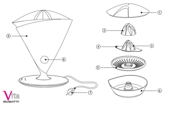 Image 1 of Christmas gift Beautiful citrus press from Bugatti Design