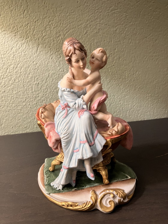 Image 1 of Capodimonte statue Mother & Child