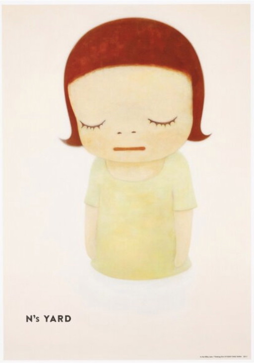 Yoshitomo Nara Poster “In The Milky Lake / Thinking One” 51.5x36.4cm