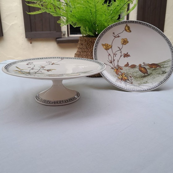 Piatti da Torta Vittoriani Antichi di Brown-Westhead, Moore & Co. Circa 1887 – Stoviglie, Porcelain (photo 3 of 6)