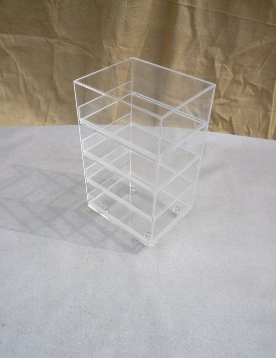 Rolkast met lades van plexiglas – Opbergkast (photo 5 of 5)