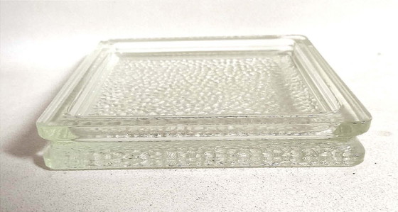 Image 1 of Nevada trinket tray, molded glass pavement, Saint Gobain, 1950s