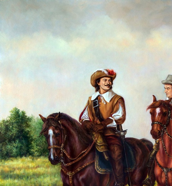 Original Oil Painting Provincial Air - Based on A. Dumas's "The Three Musketeers" – Paintings & Drawings (photo 4 of 7)