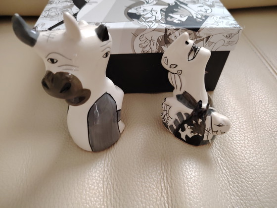 Image 1 of Picasso on the table: Giordano di Ponzano Guernica salt and pepper shaker, unused