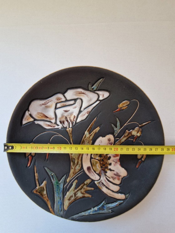 Image 1 of Piatto da parete.Decorazione floreale.Ruscha.Germania