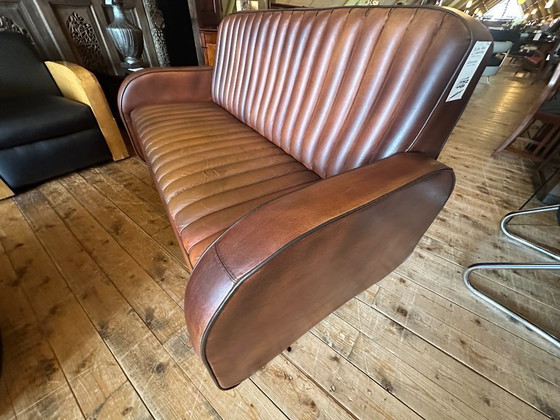 Image 1 of Jan Frantzen Art Deco 'Jaguar' Sofa – French Sheepskin