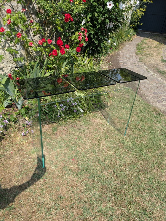Image 1 of console in vetro temperato