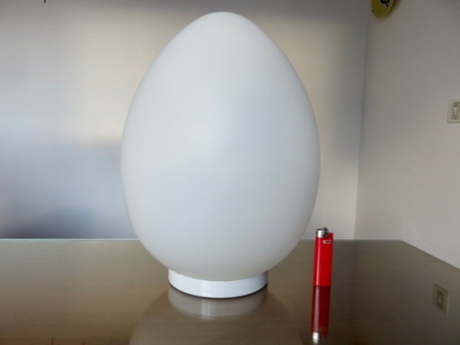 Groot model van de "ei"-lamp, Domec-editie, glasfabriek Vianne, Frankrijk, jaren 70-80.