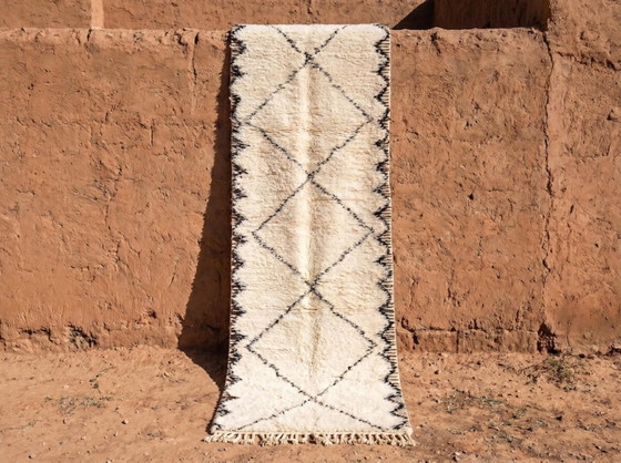 Tapis Marocain Berbère en Laine 250cmx100cm – Cotton (photo 6 of 6)