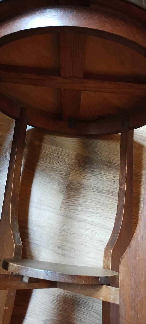 Image 1 of Antique side table with copper top