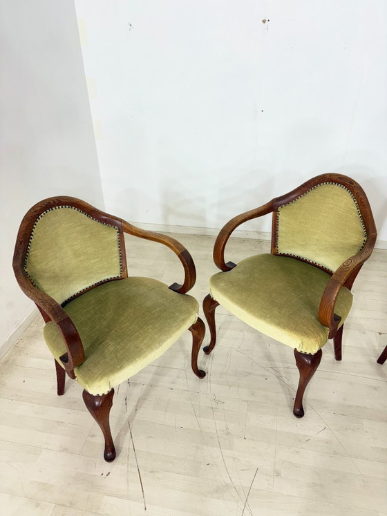 Image 1 of Set di 4 poltrone Chippendale / poltrone vintage / sedie da pranzo