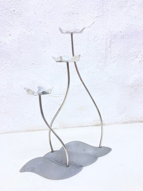 Image 1 of Dreierset Kerzenständer Teelichthalter Design Alan Schaff für Royal Copenhagen