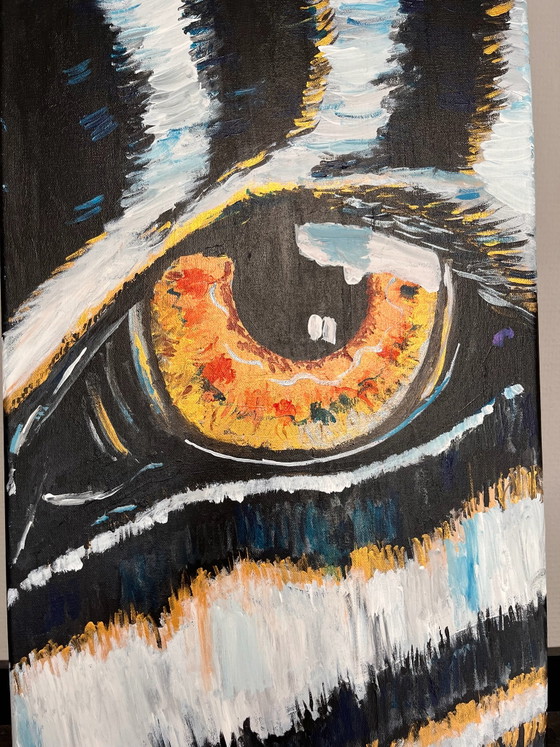 Occhio di zebra 38 x 59 cm – Nadin simbula, Dipinti e disegni, Tela (photo 2 of 6)