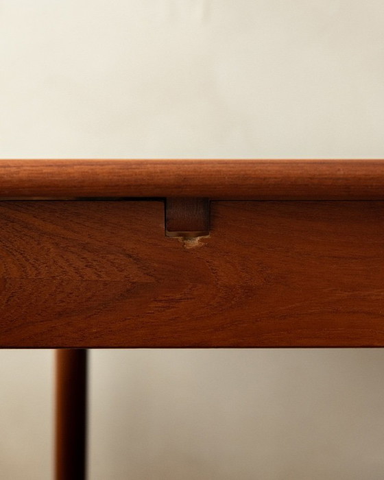 Image 1 of Danish Modern Teak Extendable Dining Table Model 24 by Ansager Møbler, 1960s
