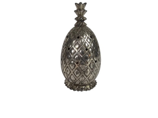 Eleanor Claire Design – Ananasförmiges Potpourri – versilbert – hergestellt in Japan – 1950er Jahre