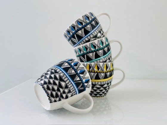 Image 1 of Set di 4 tazze di design finlandese con grafica