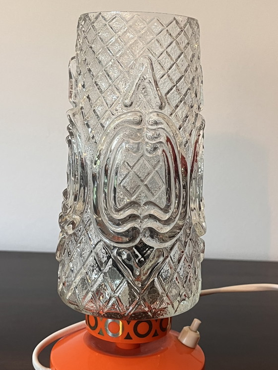 Image 1 of Lampada da tavolo arancione vintage anni '70