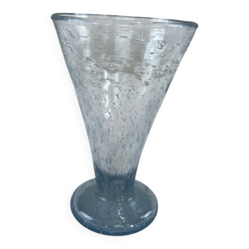 Jarrón de cristal de burbujas