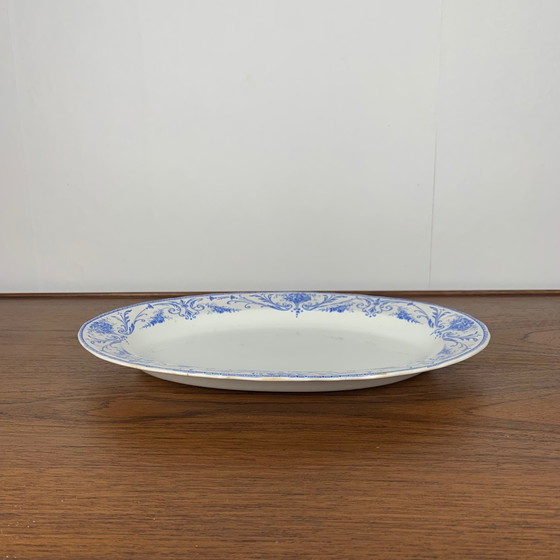 Image 1 of Plato ovalado antiguo Luis XVI, BFK, Bélgica