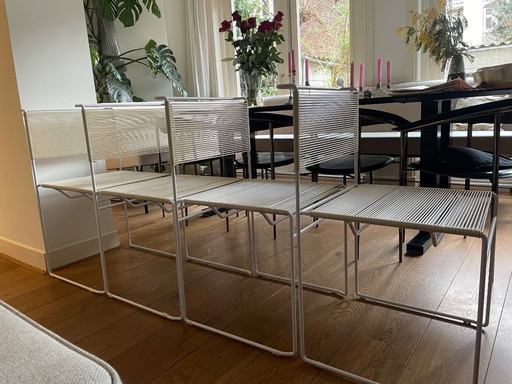 4x Spaghetti Chair Giandomenico Belotti bianco per Fly Line