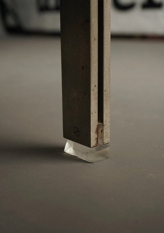 Mid-Century Round Modernist Benches. 1960s. Set of 2 – Metal, Plastic (photo 13 of 23)