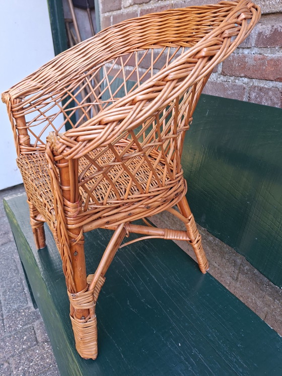 Rattan-Kindersessel aus den 1970er Jahren. – Rohè (photo 3 of 5)