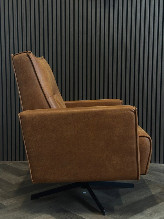 Swivel Armchair Dover Cognac 75x75cm – sitdesign, Swivel chairs, Textile (photo 8 of 8)