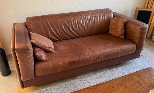 Two 2.5-seater Gelderland sofas designed by Jan des Bouvrie – banken, Leather (photo 2 of 7)