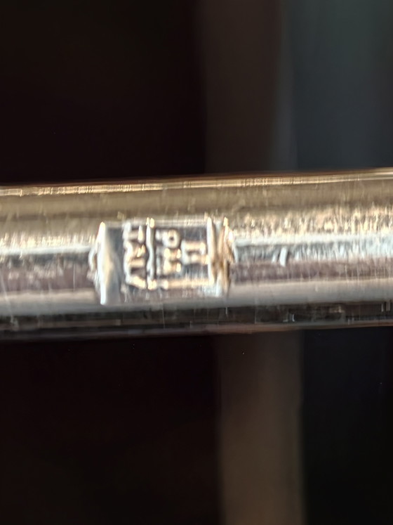 Image 1 of 3 signierte, versilberte Weinflaschenhalter – Hergestellt in Italien