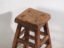 Kleiner antiker Hocker (ca. 1900) #7, Holz, Braun, Rustic (Foto 19 von 34)