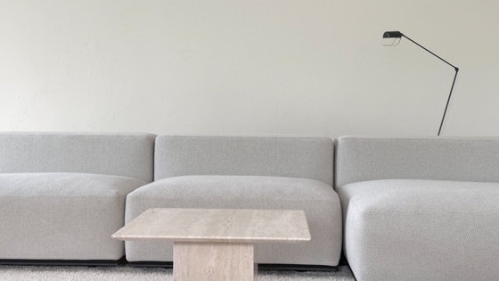 Image 1 of Minimalist travertine side table