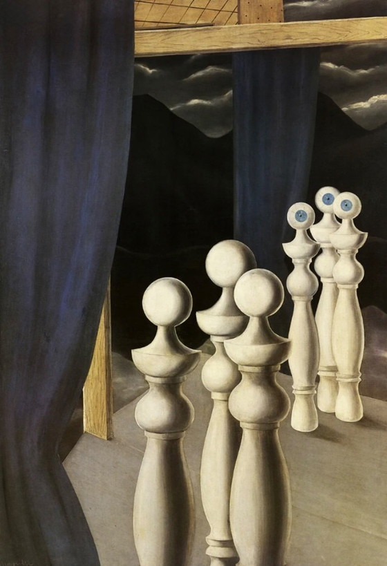 Image 1 of René Magritte: "Le Rencontre, 1926." Signed in the Plate.