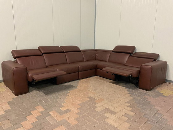 Divano angolare relax in pelle Natuzzi Editions B760 – Poggiatesta regolabili – Pelle pieno fiore premium (photo 10 of 13)