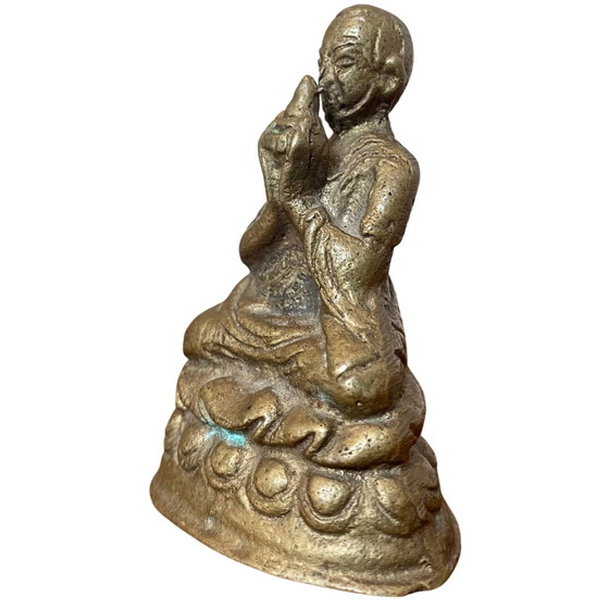 Le Maître Murmurant – Mahasiddha en Bronze Qualité Musée – Mongolie – Sculptures (photo 8 of 9)