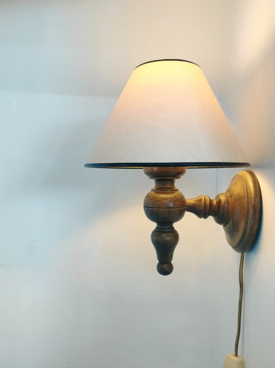 Applique Vintage Rustiche Japandi-Wabi/Sabi Stile Candelabro Classico, Legno, Marrone (foto 5 di 8)